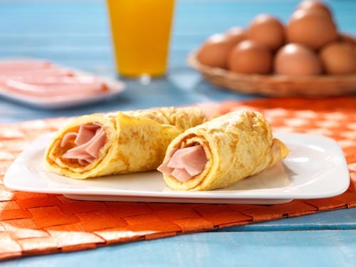 Omelette de Queso Enrollada con Jamón Superior Plumrose